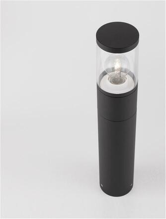 NOVA LUCE venkovní sloupkové svítidlo CETERA černý hliník a akryl E27 1x12W 220-240V IP54 bez žárovky 9002874