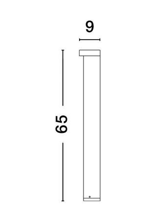 NOVA LUCE venkovní sloupkové svítidlo TIEN černý hliník a čiré sklo LED 8.5W 3000K 200-240V 55st. IP54 9002879