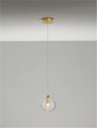 NOVA LUCE závěsné svítidlo COEN mosazný zlatý kov čiré sklo G9 1x5W 230V IP20 bez žárovky 9006041