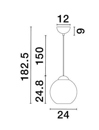 NOVA LUCE závěsné svítidlo MIDORI matný černý kov a světle šedé sklo E27 1x12W 230V IP20 bez žárovky 9009241