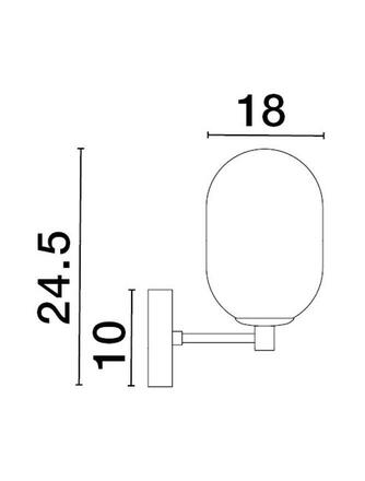 NOVA LUCE nástěnné svítidlo BALOR opálové sklo a mosazný kov G9 9009247