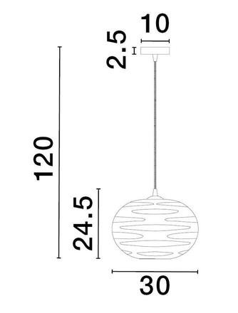 NOVA LUCE závěsné svítidlo EVLEEN matný černý kov a světle šedé sklo E27 1x12W 230V IP20 bez žárovky 9009257