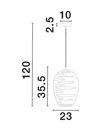 NOVA LUCE závěsné svítidlo EVLEEN matný černý kov a světle šedé sklo E27 1x12W 230V IP20 bez žárovky 9009259