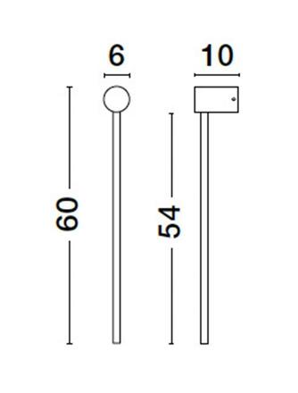 NOVA LUCE nástěnné svítidlo SYNTHESI černý hliník a akryl LED 18W 230V 3000K IP20 9009322