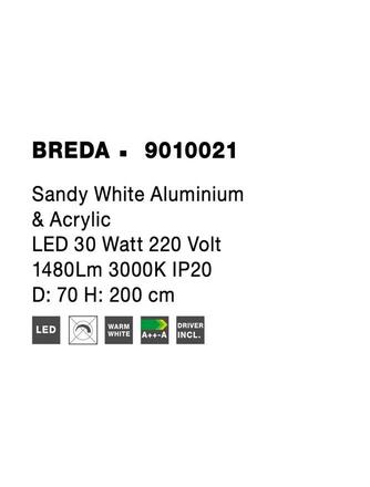NOVA LUCE závěsné svítidlo BREDA bílý hliník a akryl LED 30W 220V 3000K IP20 9010021