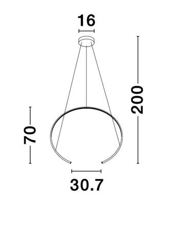 NOVA LUCE závěsné svítidlo BREDA černý hliník a akryl LED 30W 220V 3000K IP20 9010023