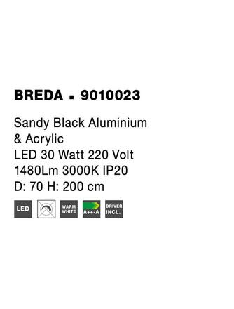 NOVA LUCE závěsné svítidlo BREDA černý hliník a akryl LED 30W 220V 3000K IP20 9010023