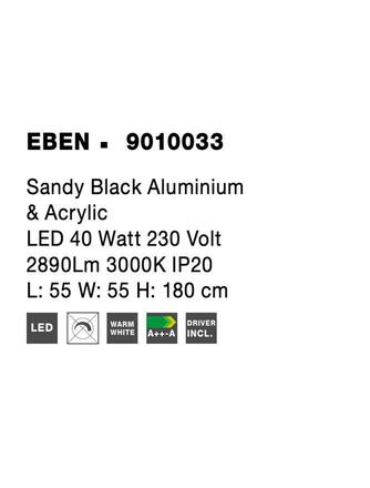 NOVA LUCE závěsné svítidlo LIOR černý hliník a akryl LED 40W 230V 3000K IP20 9010033