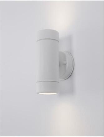 NOVA LUCE venkovní nástěnné svítidlo LIMBIO bílý akryl skleněný difuzor GU10 2x7W bez žárovky IP44 světlo nahoru a dolů 9010621