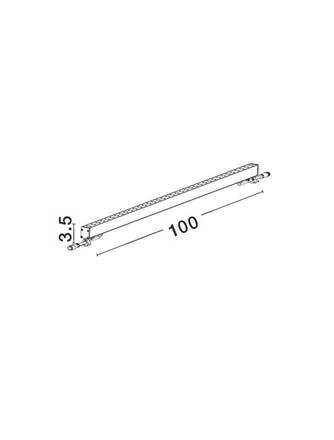 NOVA LUCE WALL WASHER nikl satén hliník a sklo LED Chip Philips 15W 3000K DC24V 30st. IP67 9011102