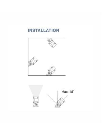 NOVA LUCE WALL WASHER nikl satén hliník a sklo LED Chip Philips 15W 3000K DC24V 30st. IP67 9011102