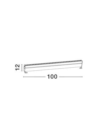 NOVA LUCE WALL WASHER černý hliník a sklo LED Chip Cree 36W 3000K DC24V nastavitelné 30st. IP67 Max Power 300W 9011161
