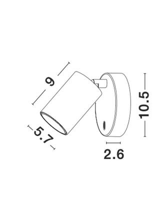 NOVA LUCE bodové svítidlo NET bílý hliník vypínač na těle GU10 1x10W IP20 220-240V bez žárovky 9011921