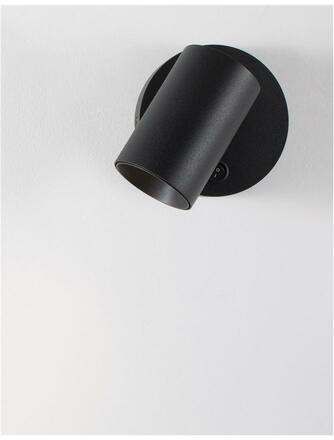 NOVA LUCE bodové svítidlo NET černý hliník vypínač na těle GU10 1x10W IP20 220-240V bez žárovky 9011922