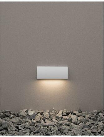 NOVA LUCE venkovní nástěnné svítidlo LIV bílý litý hliník a skleněný difuzor LED 3.5W 3000K 200-240V 120st. IP54 9018061