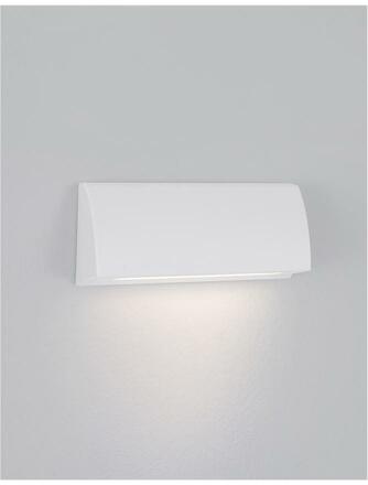 NOVA LUCE venkovní nástěnné svítidlo LIV bílý litý hliník a skleněný difuzor LED 3.5W 3000K 200-240V 120st. IP54 9018061