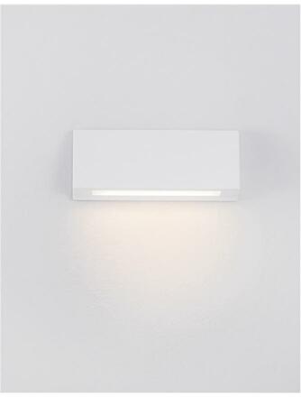 NOVA LUCE venkovní nástěnné svítidlo LIV bílý litý hliník a skleněný difuzor LED 3.5W 3000K 200-240V 120st. IP54 9018061