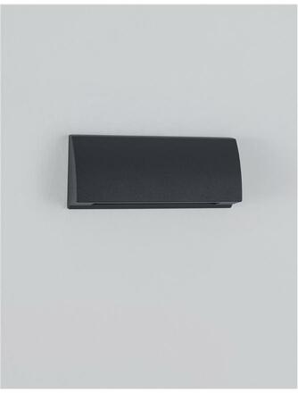 NOVA LUCE venkovní nástěnné svítidlo LIV tmavě šedý hliník a skleněný difuzor LED 3.5W 3000K 200-240V 120st. IP54 9018062
