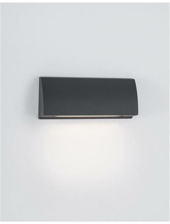 NOVA LUCE venkovní nástěnné svítidlo LIV tmavě šedý hliník a skleněný difuzor LED 3.5W 3000K 200-240V 120st. IP54 9018062