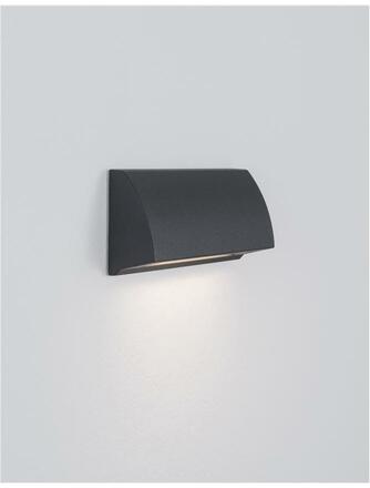 NOVA LUCE venkovní nástěnné svítidlo LIV tmavě šedý hliník a skleněný difuzor LED 3.5W 3000K 200-240V 120st. IP54 9018062