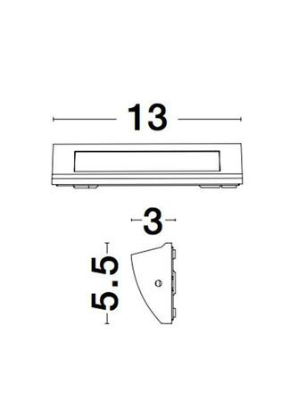NOVA LUCE venkovní nástěnné svítidlo LIV tmavě šedý hliník a skleněný difuzor LED 3.5W 3000K 200-240V 120st. IP54 9018062