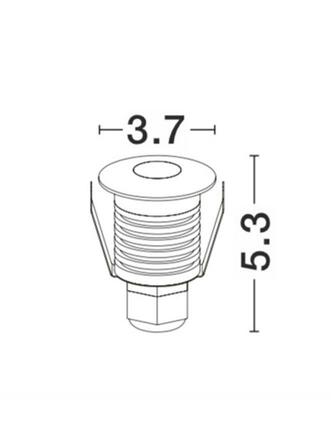 NOVA LUCE venkovní zapuštěné svítidlo do země BANG nikl satén hliník LED 1W 3000K 3V IP67 délka kabelu 1.80m použijte driver 9020170 9019212