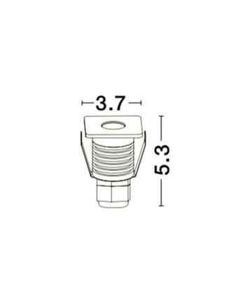 NOVA LUCE venkovní zapuštěné svítidlo do země BANG nikl satén hliník LED 1W 3000K 3V IP67 délka kabelu 1.80m použijte driver 9020170 9019213