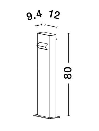 NOVA LUCE venkovní sloupkové svítidlo ZELDA černý hliník a akrylový difuzor proti oslnění LED 9W 3000K 100-240V IP65 9020924