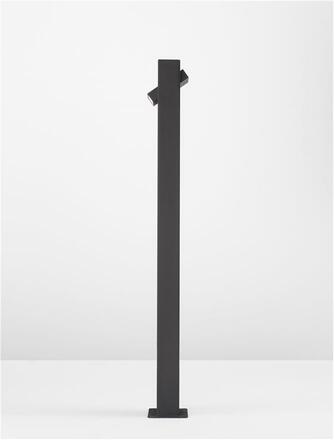 NOVA LUCE venkovní sloupkové svítidlo ZELDA černý hliník a akrylový difuzor proti oslnění LED 9W 3000K 100-240V IP65 9020924