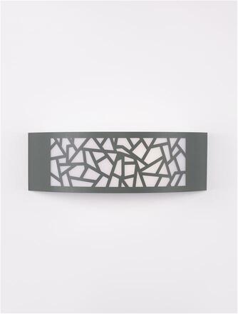 NOVA LUCE venkovní nástěnné svítidlo ZENITH tmavě šedý hliník akrylový difuzor proti oslnění E27 1x12W 220-240V bez žárovky IP44 9020932