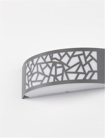 NOVA LUCE venkovní nástěnné svítidlo ZENITH tmavě šedý hliník akrylový difuzor proti oslnění E27 1x12W 220-240V bez žárovky IP44 9020932