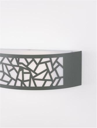 NOVA LUCE venkovní nástěnné svítidlo ZENITH tmavě šedý hliník akrylový difuzor proti oslnění E27 1x12W 220-240V bez žárovky IP44 9020932