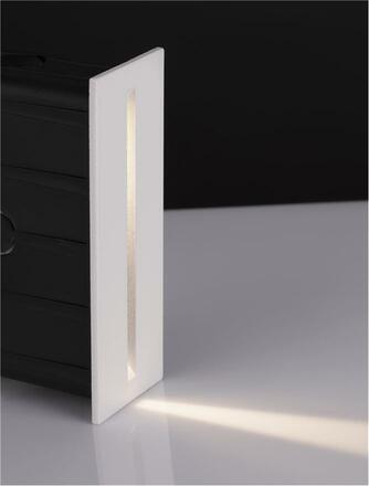 NOVA LUCE venkovní zapuštěné svítidlo do zdi AIZEN bílý hliník a čiré sklo LED 3W 3000K 600mA 100-240V 148st. IP54 9026120
