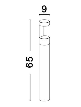 NOVA LUCE venkovní sloupkové svítidlo TALA černý hliník LED 9W 3000K 100-240V 120st. IP54 9026122