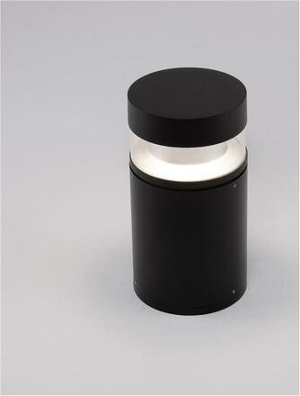 NOVA LUCE venkovní sloupkové svítidlo TALA černý hliník a akryl LED 12W 3000K 100-240V 180st. IP54 9026123