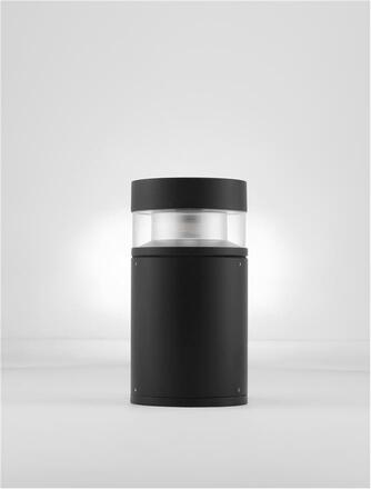 NOVA LUCE venkovní sloupkové svítidlo TALA černý hliník a akryl LED 12W 3000K 100-240V 180st. IP54 9026123