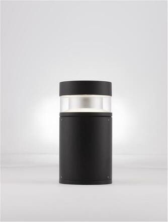 NOVA LUCE venkovní sloupkové svítidlo TALA černý hliník a akryl LED 12W 3000K 100-240V 180st. IP54 9026123