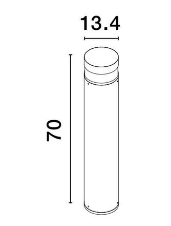 NOVA LUCE venkovní sloupkové svítidlo TALA černý hliník a akryl LED 12W 3000K 100-240V 180st. IP54 9026124