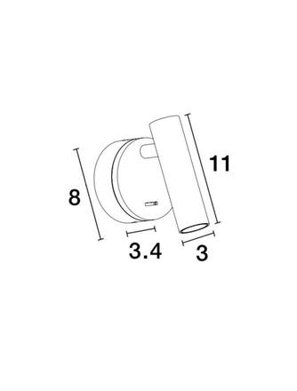 NOVA LUCE bodové svítidlo CLIP bílý hliník LED Philips 3W vypínač na těle 3000K IP20 9030201