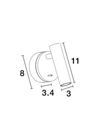 NOVA LUCE bodové svítidlo CLIP saténový mosazný hliník LED Philips 3W vypínač na těle 3000K IP20 9030203