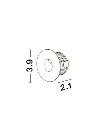 NOVA LUCE venkovní zapuštěné svítidlo do zdi PASSAGGIO bílý hliník LED 1W 3000K 3V IP54 délka kabelu 1.80m použijte driver 9020170 9031616