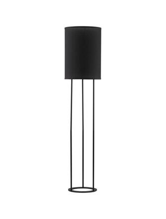 NOVA LUCE stojací lampa LEITH černé stínidlo a černý hliník E27 1x12W 230V IP20 bez žárovky 9043301
