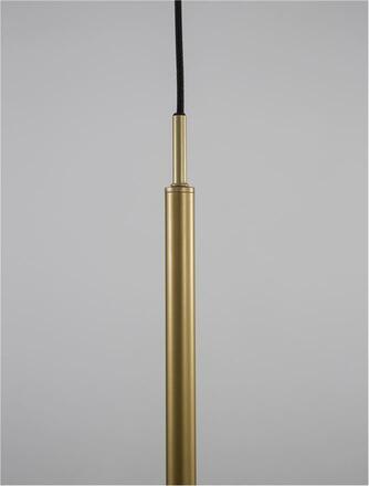 NOVA LUCE závěsné svítidlo PIELO mosazný zlatý kov opálové sklo G9W 1x5W 230V IP20 bez žárovky 9043311