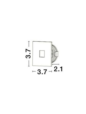 NOVA LUCE venkovní zapuštěné svítidlo do zdi PASSAGGIO bílý hliník LED 1W 3000K 3V IP54 délka kabelu 1.80m použijte driver 9020170 9045514