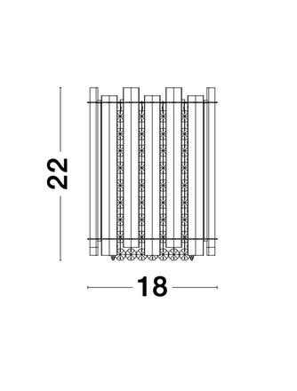 NOVA LUCE nástěnné svítidlo ELEMENT chromovaný hliník sklo a K9 křišťál G9 1x5W 230V IP20 bez žárovky 9046500