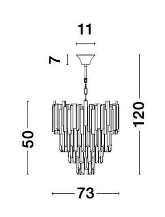 NOVA LUCE závěsné svítidlo GRANE zlatý kov a křišťál E14 12x5W 230V IP20 bez žárovky 9050110