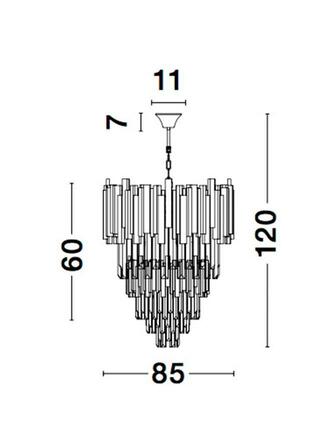 NOVA LUCE závěsné svítidlo GRANE zlatý kov a křišťál E14 20x5W 230V IP20 bez žárovky 9050120