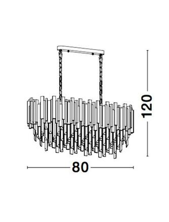 NOVA LUCE závěsné svítidlo GRANE zlatý kov a křišťál E14 8x5W 230V IP20 bez žárovky 9050130