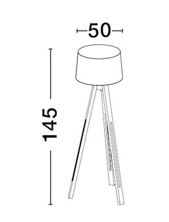 NOVA LUCE stojací lampa LE ROY bílé stínidlo přírodní dřevěná základna E27 1x12W 230V IP20 bez žárovky 9050165