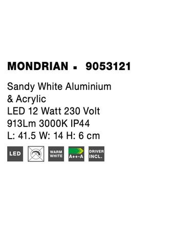 NOVA LUCE nástěnné svítidlo nad zrcadlo MONDRIAN bílý hliník a akryl LED 12W 220-240V 3000K IP44 9053121